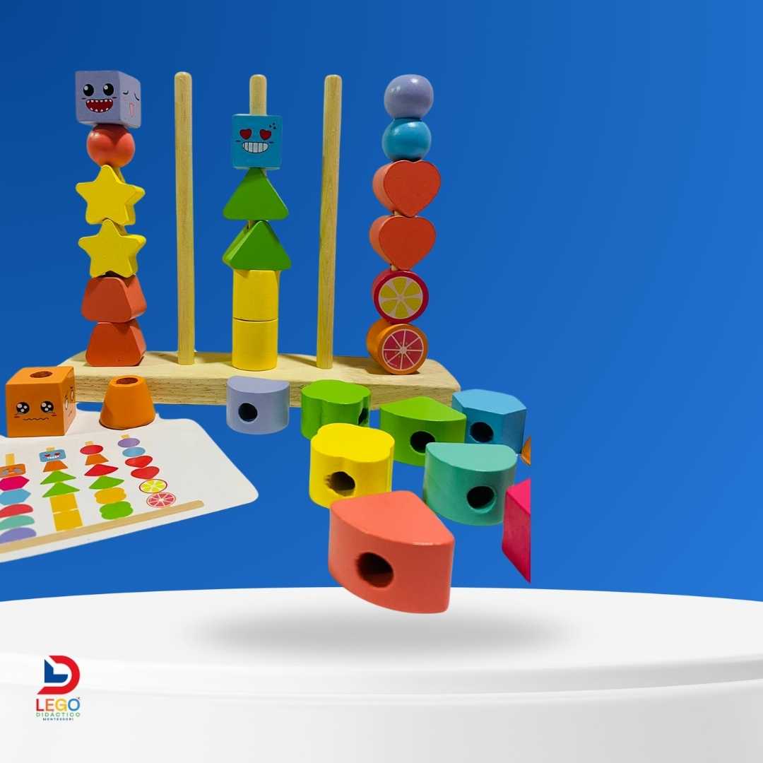 juego Montessori de Aprendizaje Encajable Figuras Geométricas